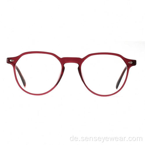 Vintage Runde Frauen Eco Acetat Optische Frames Brillen